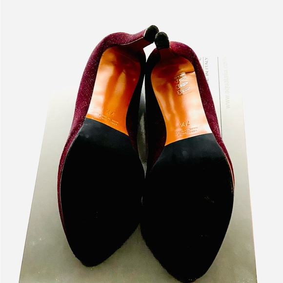 Aquatalia Vero Cuoio Maroon Pumps - Picture 9 of 11